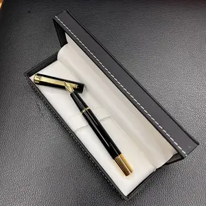 Jiaxiang 002 lüks premium tasarım iş hediye siyah renk altın krom kaligrafi yazma dolma kalem metal