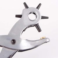 Haute qualité économiser du travail 6 trous robuste rotatif en cuir poinçon ceinture perforateur outil pour le cuir
