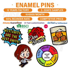 高品质金属徽章制造动漫金属硬搪瓷别针定制翻领别针定制搪瓷别针 - Product Image 2