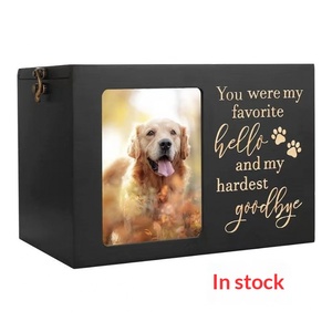 El Yapımı Modern Çevre Dostu Ahşap Evcil Hayvan Anıt Urn'ı Köpekler İçin Cenaze Kremasyon Hatıra Kutusu Fotoğraf Çerçeveli Külleri Saklama Kutusu - Product Image 5