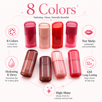Gloss à lèvres minéral de marque privée, tube suspendable, hydratant, rouge à lèvres liquide haute brillance, végan