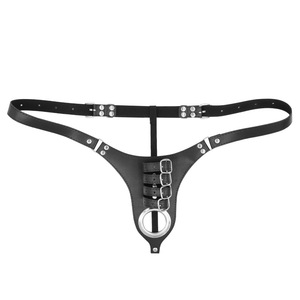 Bondage-uitrusting, strap-on dildo, mannelijke ijzeren ring, kuisheidsgordel, bondage slipjes, draagbare broek, volwassen koppel, flirten, slaaf. - Product Image 3