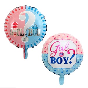 Ballon pour fête prénatale à l'hélium, en feuille, de 18 pouces, rond, pour révéler le genre, homme ou fille, 1 pièce - Product Image 1