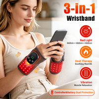 Attelle chauffante pour poignet à 40 LED 660 nm, masseur vibrant pour la main, soulagement de la douleur du canal carpien