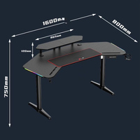 Nouveau design Table d'ordinateur de joueur électrique à hauteur réglable Bureaux de jeu élévateurs Esports à double pont Bureaux debout assis-debout personnalisés
