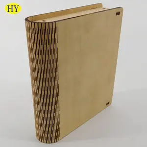 Caja de madera contrachapada natural sin terminar personalizada, venta al por mayor