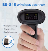 Lector de código de barras Qr 1D 2D inalámbrico de mano, escáner de código de barras láser con cable para recibo, caja registradora, sistema Pos