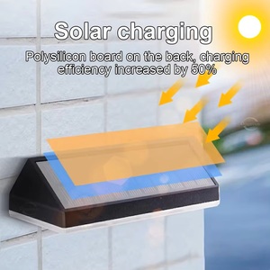 Lámpara Solar para Cercas, RGB+Blanco Cálido, IP65 Impermeable, de ABS, Montaje en Pared, Encendido/Apagado Automático, Batería de Litio, para Jardín y Patio - Product Image 3