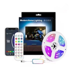 Tira de Luces <span class=keywords><strong>LED</strong></span> USB Tuya, Tira de Luces <span class=keywords><strong>LED</strong></span> Inteligente <span class=keywords><strong>Wifi</strong></span> <span class=keywords><strong>RGB</strong></span> Dreamcolor de 5 V <span class=keywords><strong>5050</strong></span>, Lámpara de Luz Direccionable Compatible con Alexa y Google para el Hogar - Product Image 1