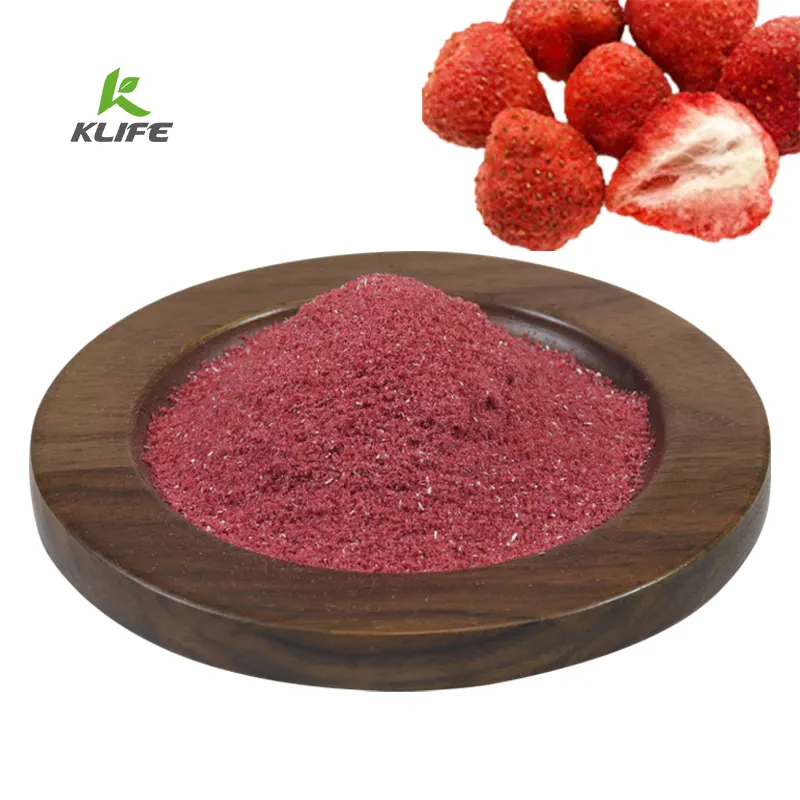 Poudre de Fruit de fraise biologique naturelle de qualité supérieure