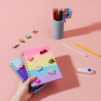 Ventes exclusives - Carnet à spirales A5 avec couverture en silicone DIY, carnet à feuilles mobiles, planificateur pour étudiants