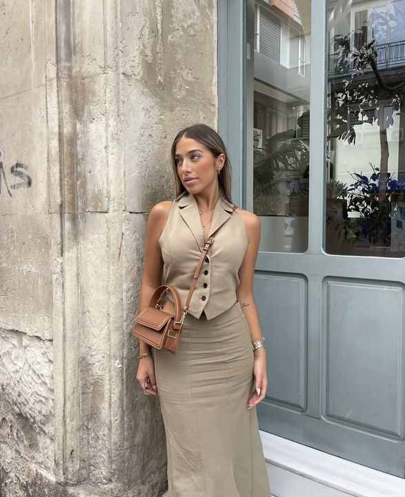Sexy Solid Color Top And Skirt Set