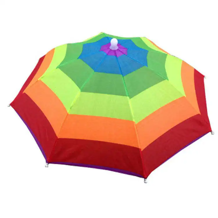 Nuoxin 판매 촉진 휴대용 태양 우산 야외 색상 낚시 캠핑 미니 머리 우산