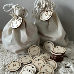 ป้ายห้อยทำจากไม้สำหรับเทศกาลคริสต์มาสอุปกรณ์งานปาร์ตี้พิมพ์ด้วยรังสียูวีพร้อมของตกแต่งรูปตัวเลขทำจากไม้หรูหรา - Product Image 5