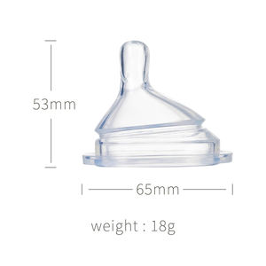 Usine <span class=keywords><strong>En</strong></span> Gros Sans BPA Large Bouche Bébé Mamelon <span class=keywords><strong>En</strong></span> Silicone Souple Sippy Bec Cuillère Tétine - Product Image 6