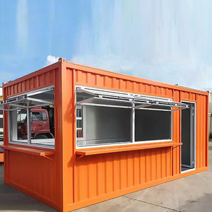ร้านค้าแบบตู้คอนเทนเนอร์ โครงสร้างเหล็ก ดีไซน์อุตสาหกรรม สำหรับการขายริมทางและใช้งานเชิงพาณิชย์ - Product Image 1