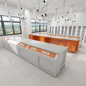 Banco de trabajo de laboratorio de química, mesa de laboratorio químico de ciencia escolar, Banco de laboratorio personalizado con válvula de Gas y línea de Gas - Product Image 1