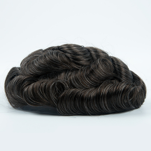 Thin Skin 0.06mm Natural Hair <b>Men</b> Toupee Human Hair <b>Men</b> <b>Wig</b> Replacement Systems Hair Piece Protesis Capilar Hombre Male <b>Wig</b> - Product Image 4