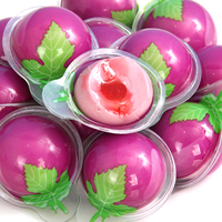 Bonbons gélifiés en forme de boule au goût de raisin, saveur fruitée délicieuse, bonbons mous halal en gros