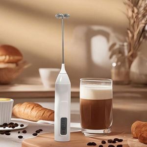 Handheld Electric Milk Frother Coffee Whisk Foam Mixer with USB Rechargeable 3 Speeds - Product Image 2