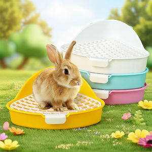 Fournitures en gros pour petits animaux, toilettes pour lapins et cochons d'Inde, toilettes surélevées anti-éclaboussures et anti-éclaboussures de liquide, faciles à nettoyer - Product Image 3