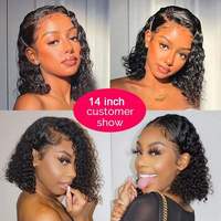 Perruque Bob Courte Droite de 8 à 14 Pouces en Gros, Grand Stock, pour Femmes Noires, Cheveux Humains Brésiliens Vierges, Perruques Bob Courtes avec Dentelle Frontale