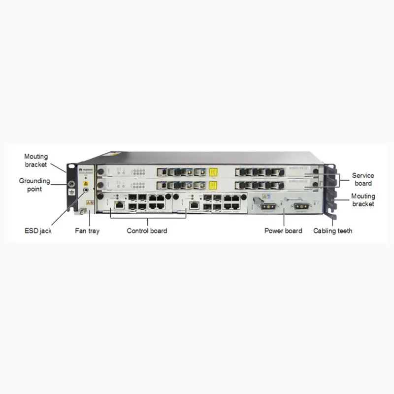 Smartax Ma5608t GPON OLT 2U DC AC MA5608T 1G 10G MCUD Mini Olt Gpon 8 Ports GPBD 16 Ports 16 GPFD Carte Équipement à fibre optique