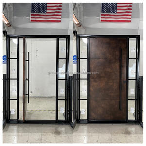 <span class=keywords><strong>Porte</strong></span> <span class=keywords><strong>d</strong></span>'<span class=keywords><strong>entrée</strong></span> pivotante moderne en aluminium anti-effraction, exportée au Canada, <span class=keywords><strong>sans</strong></span> <span class=keywords><strong>d</strong></span>éformation ni fissuration, pour villa, salon - Product Image 3