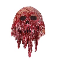 Masque en latex de tête de zombie diabolique effrayant, costume de cosplay d'Halloween pour adultes, accessoires de fête de carnaval