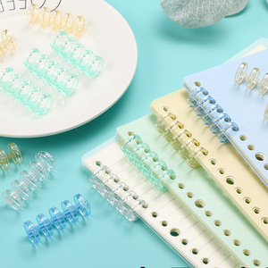 Dễ thương đầy màu sắc 5 vòng xoắn ốc chất kết dính Nhẫn DIY rời lá lưu ý cuốn sách ràng buộc Lược - Product Image 2