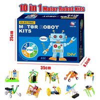 Juguete STEM en Oferta, Juguetes Robóticos Científicos 10 en 1, Juguetes de Ensamblaje de Robots Motorizados, Kit Educativo STEAM para Niños