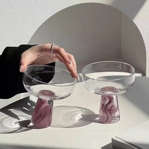 Creativo colorato con stelo spesso bicchiere da Cocktail a bocca larga succo tazza tazza bicchieri da Cocktail Champagne - Product Image 3