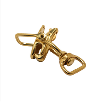 Fermoir mousqueton à fond carré en cuivre pur, boucle de sangle, accessoires de quincaillerie pour articles en cuir et bagages