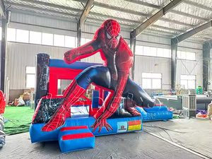 PVC製 スパイダーマン インフレータブル バウンサー キャッスル スライド付き 子供向け 屋外アクティビティ・ゲーム用 - Product Image 3