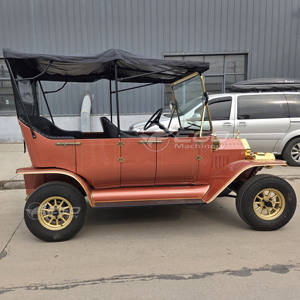 Newest Popular 5 Seats Chinese Electric Classic Car Orange Vintage Sightseeing Vehicle 4 <b>Wheels</b> Customized Size for Sale - Product Image 5