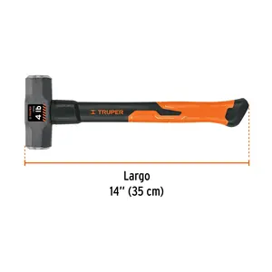 Truper 4 lb 14 \ "martello ottagonale con manico in fibra di vetro per coperture in acciaio al carbonio e martello macchinista per uso industriale - Product Image 2