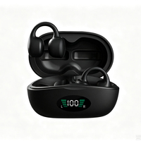 Headphone LED Penunjuk Level Baterai Chip JL Nirkabel 6.0 Earbud Headset Bluetooth Mikrofon Ganda IPX5 Tahan Air Pengisian Daya Tipe C