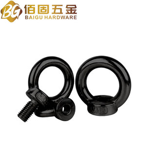 Pernos de Anillo Baigu M3 M4 M5 M20 de Acero Inoxidable 304 con Recubrimiento Electroforético Negro, Grado A Estándar para Elevación - Product Image 4
