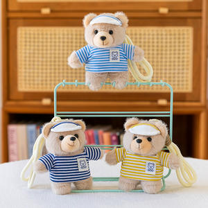Porte-clés en peluche <span class=keywords><strong>William</strong></span> Bear, ours en peluche doux, jouet en peluche mignon et tendance, breloque de sac, poupée en peluche, cadeau pour amis, vente en gros - Product Image 3
