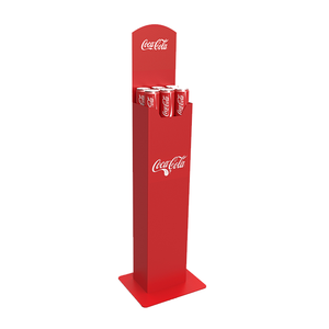 Espositore per Bevande in Metallo Personalizzabile, Scaffale Verticale a Gradini per Stoccaggio Bottiglie e Lattine in Negozi - Product Image 3