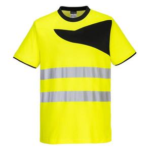 PORTWEST - PW213YBRS PW2 Camiseta amarilla/negra de manga corta de alta visibilidad-EAN 5036108356300 ROPA DE TRABAJO DE LA HI-VIS - Product Image 1