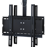 Support de plafond pour deux téléviseurs CPLB102D 44, inclinaison 0-15 degrés, plaque de plafond anti-flexion, système de double verrouillage