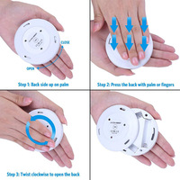 Veilleuse ronde à 6 led automatique à coller n'importe où sur batterie sans fil avec détecteur de mouvement lampe d'armoire