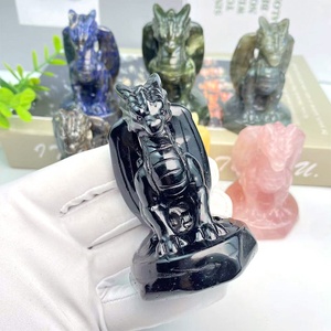 Cristallo di <span class=keywords><strong>energia</strong></span> naturale 7-8cm di alta qualità drago volante Multi materiale di pietra intaglio artigianale per bambini regalo decorazione - Product Image 1