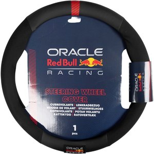 Coprivolante per auto Powerbar nero/rosso antiscivolo diam. 38 cm - Product Image 1