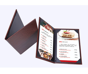Thực đơn trà trong nhà trà, Danh Sách Đồ uống của khách sạn, sách thực đơn-Bìa da PU, menu gấp và danh sách đồ uống có logo dập nổi - Product Image 1