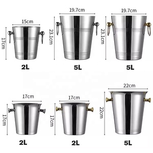 Seau à glace isotherme moderne en acier inoxydable de 5 litres, double paroi, portable, pour boissons, idéal pour le camping et les bars, garde la glace congelée plus longtemps - Product Image 6