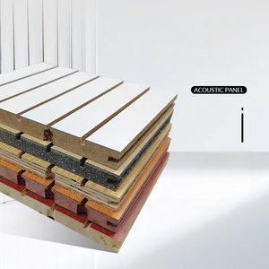 Pannelli acustici a fessura <span class=keywords><strong>fonoisolante</strong></span> in stile moderno con scanalature per studi cinematografici decorativi di assorbimento del suono - Product Image 2