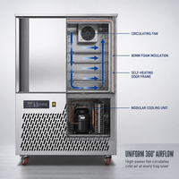 Congélateur-chiller rapide commercial en acier inoxydable -45°C, armoire de congélation rapide -40°C pour viande, fruits de mer, usine de transformation alimentaire