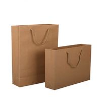 Sacs cadeaux personnalisés en papier recyclé avec poignées longues, impression offset, pour magasins de vêtements et entreprises, sacs vierges
